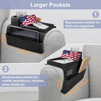 KindGa Couch Cup Holder - Silicone Sofa Armrest Organizer Couch Caddy Black - Image 4