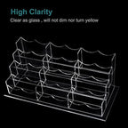 Vevitts Business Acrylic Card Holder Display for Desk, 12 Slots 4 Tiers Multiple-Clear Acrylic Business Card Stand Set, Holds Approximately 600 Cards - Image 3