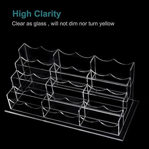Vevitts Business Acrylic Card Holder Display for Desk, 12 Slots 4 Tiers Multiple-Clear Acrylic Business Card Stand Set, Holds Approximately 600 Cards - Image 3
