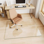 Glass Chair Mat 36" x 46" Tempered Glass Office Chair Mat by FLYECHO