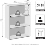 Furinno Reed Closet Organizers and Storage, 3-Tier Closet Organizer, Open Shelf Closet Storage, for Wardrobe, Bedroom, Living Room, Americano - Image 2