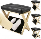 Adjustable Height Foot Rest Under Desk at Work, Solid Wood 4 Step Footrest by SinoSalected
