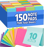 150 Pads Sticky Notes 3x3, Self-Stick Pads Bulk Bright Colors, School Supplies, Office Products, 50 Sheet/Pad by YesBes