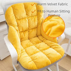LYFJMUS ﻿Desk Chair Cushion High Back Soft Pink Plush Office Chair Cushion Non-Slip Rocking Seat Pads with Arms for Office Dining Gaming Chairs - Image 6
