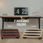 Adjustable Under Desk Foot Stool - Ergonomic Foot Rest with 7 Angles - Walnut - Image 2