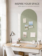 Large Arched Felt Bulletin Board 47.2''×25.5'', Sage - Image 6