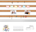 LILXIU 5 PCS Aluminum Trim Cork Board Strips for Walls 45.66 * 1.18 Inch Cork Strips Bulletin Bar Strip with Accessories Bulletin Board Strip for Home Office Classroom Decor by Unknown