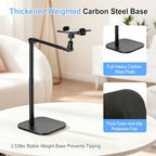 MACEVIA Overhead Phone Stand for Recording,Tabletop Cooking Tripod for Desk - Image 5