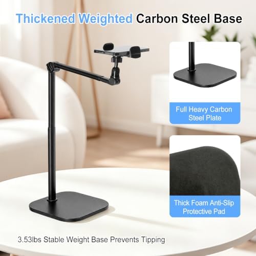 MACEVIA Overhead Phone Stand for Recording,Tabletop Cooking Tripod for Desk - Image 5