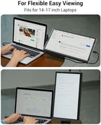 Laptop Extended Monitor Portable, Dual Laptop Screen Extender 14" FHD IPS - Image 6