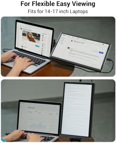 Laptop Extended Monitor Portable, Dual Laptop Screen Extender 14" FHD IPS - Image 6