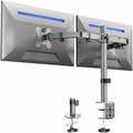 VIVO Dual Monitor Desk Mount, Heavy Duty Fully Adjustable Steel Stand, Holds 2 Computer Screens up to 30 inches and Max 22lbs Each, Gray Color, STAND-V002-GY by VIVO