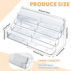 Jutom 8 Pcs 8 Pocket Acrylic Business Card Holder 7.68 x 3.43 x 3.82 Inch Multi Business Card Holder Display Clear Stand Card Organizer for Desk Literature Flyer Pamphlet - Image 2