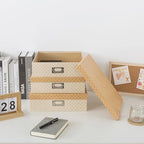 Soul & Lane - Geometric Check Scrapbook Storage Boxes with Lids, Set of 3 - Image 7