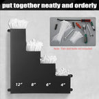 Cable Zip Tie Storage Holder, Black, 10 x 9.5 Inch, 4 Pockets - Image 5
