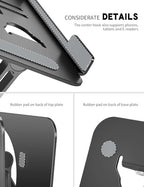 Z-Shaped Laptop Stand for Desk Fits 10"-16" Notebook, Black - Image 3