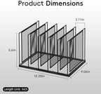 File Organizer for Desk, 5-Section Vertical File Sorter, Paper Holder Organizer Standing Metal File Folder for Office Home Classroom, Black 2 PACK - Image 2