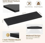 Dual Monitor Stand Riser, 40x10 in Wood & Acrylic Desktop Organizer Shelf - Image 3