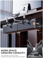 27" No Drill Under Desk Cable Management Tray (Black) - Image 2