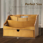 Rebee Vision Mail Organizer for Desk with 4-Slot Letter Home Decor, Yellow - Image 2