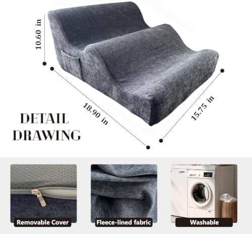 Work Foot Rest Under Desk,Comfort Foot Rest for Couch (Light Gray, 002) - Image 5
