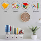Limitliho 24 Pack White Cardboard Magazine Holder for Desk or Shelves - Image 3