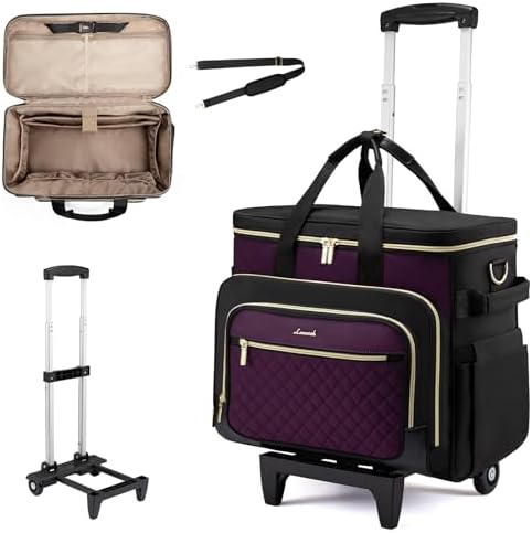 LOVEVOOK Rolling Teacher Bag, Laptop Tote with Detachable Dolly by LOVEVOOK