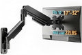 Single Monitor Wall Mount for 17 to 32 inch Flat/Curved Computer Screens,Full Motion Adjustable Monitor Wall Arm Holds Up to 22lbs,VESA Wall Mount 75x75/100x100, Black by HEMUDU