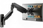Single Monitor Wall Mount for 17 to 32 inch Flat/Curved Computer Screens,Full Motion Adjustable Monitor Wall Arm Holds Up to 22lbs,VESA Wall Mount 75x75/100x100, Black by HEMUDU