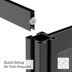 Workflow Modular Wall | Room Divider with Whiteboard, Sound Dampening, & Frosted Acrylic Panels | Expandable Office Partition for Privacy & Stability (53" x 70") - Image 5