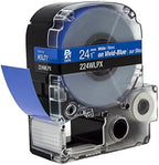 Epson LABELWORKS 224WLPX Label Tape - White on Blue - 1" (24mm), 30ft - Image 4