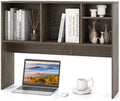 Tangkula Desktop Bookshelf, Countertop Storage Hutch with 4 Shelves for Computer Desk, Desktop 2-Tier Display Rack, Multipurpose Wood Desk Hutch Storage Organizer for Dorm Office Home by TANGKULA
