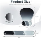 Ospelelf Mouse Pad with Wrist Rest Set Gel Ergonomic Keyboard Wrist Support Anti-Slip Rubber Bottom Office Women Desk Accessories for Computer, Laptop and Gaming, Black and Grey - Image 6