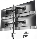 monTEK Quad Monitor Stand for Four 17-32" Screens, 22 lbs Each by monTEK