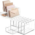 Xuhal Acrylic Mail Organizer with Drawer, 5 Compartments Clear Desk File by Xuhal
