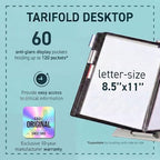 Tarifold Desktop Reference Display System, 60 Pockets, Black - Image 2