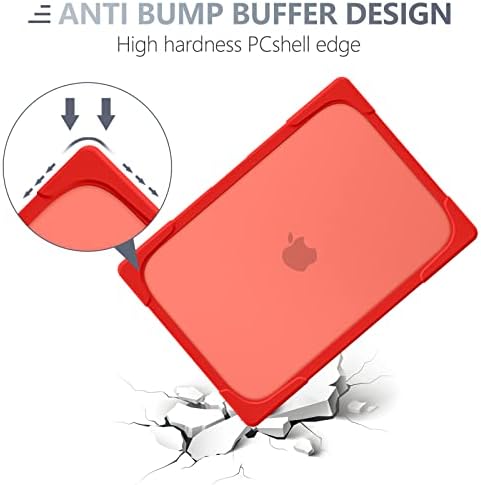 Batianda Heavy Duty Case for MacBook Air 13 Inch 2018-2020, Red - Image 5