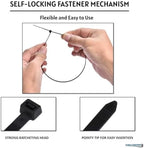 Kable Kontrol Cable Zip Ties, 20 Inch, 100 Pcs, HD 300lbs Test, Black - Image 4
