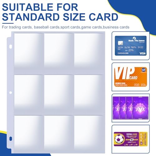 ZENOWICK 400 Pack Card Sleeves Binder Sheets, Holds 7200 Cards - Image 4
