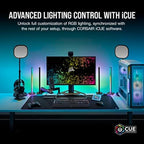 Corsair MM700 RGB Extended 3XL Cloth Gaming Mouse Pad/Desk Mat - Massive 1,220mm x 610mm (48” x 24”) Cloth Surface, 360° Three-Zone RGB Lighting, Two USB Ports - Black - Image 6