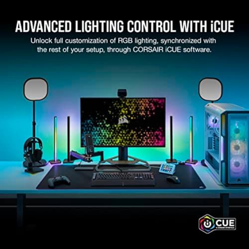 Corsair MM700 RGB Extended 3XL Cloth Gaming Mouse Pad/Desk Mat - Massive 1,220mm x 610mm (48” x 24”) Cloth Surface, 360° Three-Zone RGB Lighting, Two USB Ports - Black - Image 6
