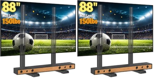 5Rcom Table Top TV Stand Universal for 35-88 Inch Flat & Curved TVs (Pack of 2) by 5Rcom