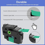 GREENCYCLE Compatible for Ptouch TZe-751 TZe751 AZE Tape 24mm 0.94 Inch 1" Black on Green Laminated Label Tape for PT2730 PT9600 PTD600VP PTD800W PTH500LI PTP700 PTP710BT PTP750W, 4 Pack - Image 6