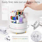Office Supplies, White Desk Accessories,Desk Organizer,Phone Stand,Scissors,Stapler,Tape Dispenser,Binder clips,Staples,staple remover,Sticky Notes,Index Tabs,Clear Tape,Mini Box Cutter,Cool Pen.16pcs - Image 3