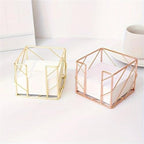 3Pcs Gold Rose Gold Metal Memo Holder Desk Organizer for Sticky Notes & Pens - Image 3