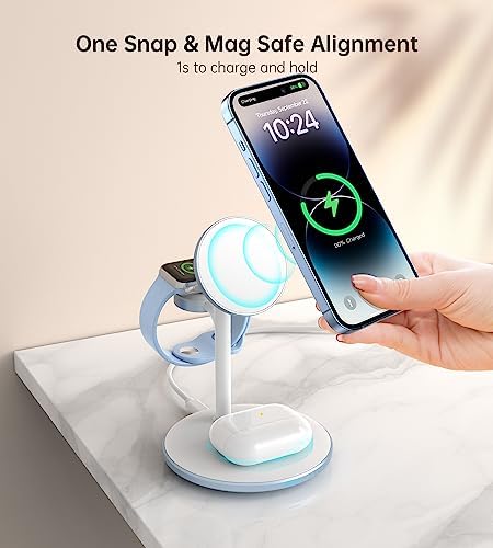 XooFly 3 in 1 Magnetic Wireless Charging Station for Apple Devices,15W - Image 2