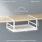 Adjustable Under Shelf Storage, Metal Basket Organizer for Kitchen Cabinet - Image 3