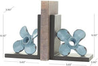 Deco 79 Metal Boat Bookends, Set of 2 Bookends 6" W, 7" H, Teal - Image 6