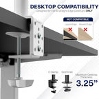 VIVO Dual Monitor Desk Mount, Heavy Duty Fully Adjustable Stand, Fits 2 LCD LED Screens up to 32 inches, White, STAND-V032W - Image 6