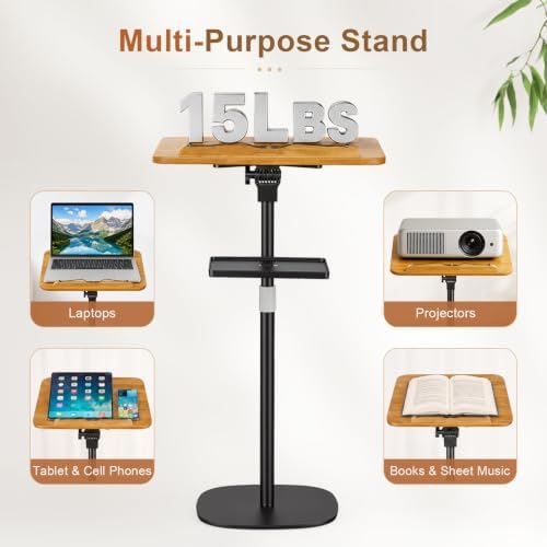 2-in-1 Floor & Desktop Music Book Stand, Adjustable Height 19.7-51.2 in - Image 4